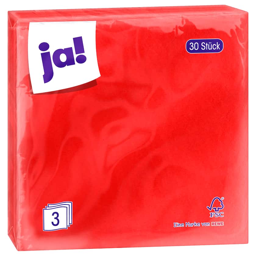 ja! Servietten rot 30 Stück