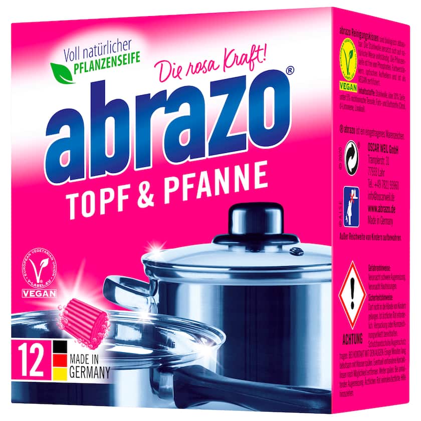abrazo Reinigungskissen Topf & Pfanne 12 Stück