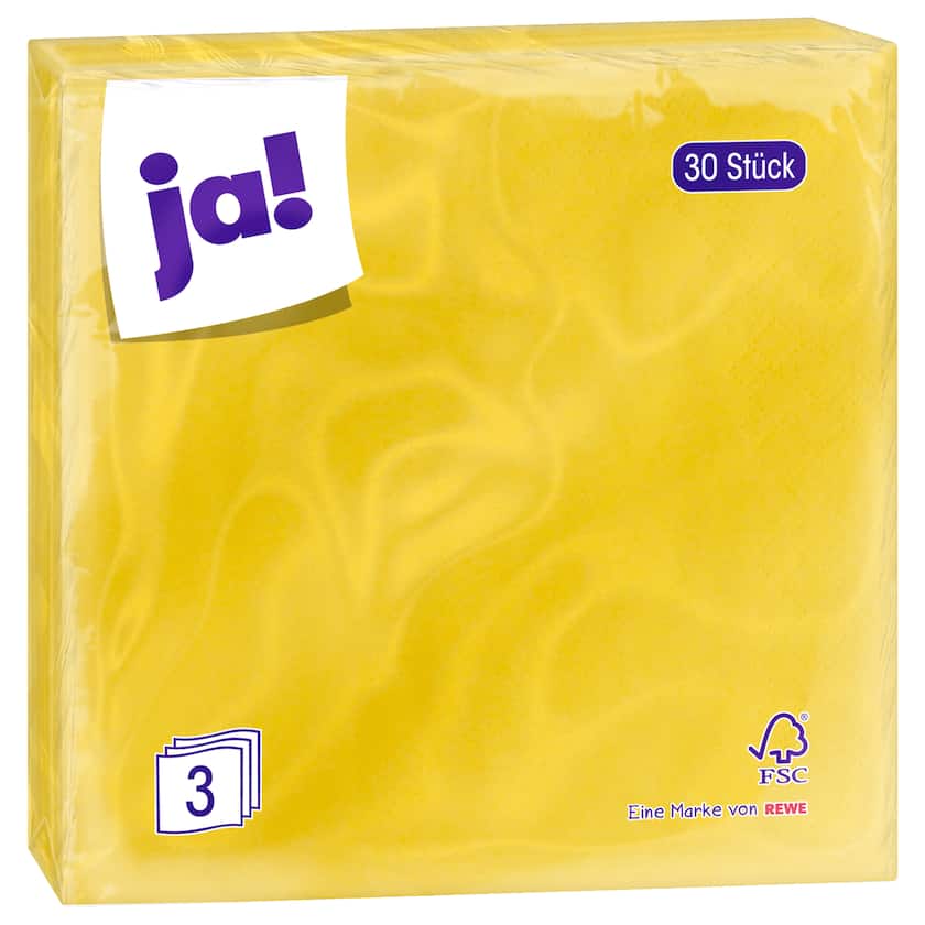 ja! Servietten gelb 30 Stück
