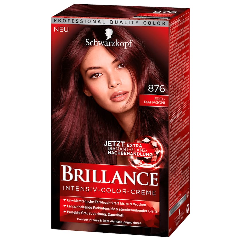 Schwarzkopf Brillance Intensiv-Color-Creme 876 Edel-Mahagoni 143ml