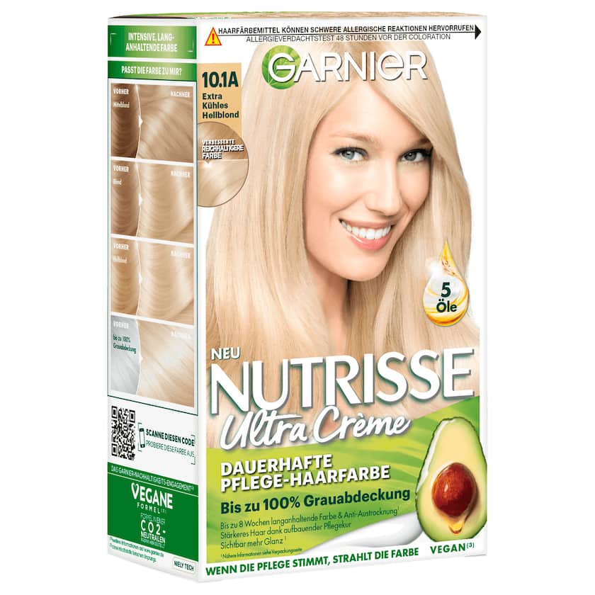 Garnier Nutrisse Ultra Crème 10.1A extra kühles Hellblond