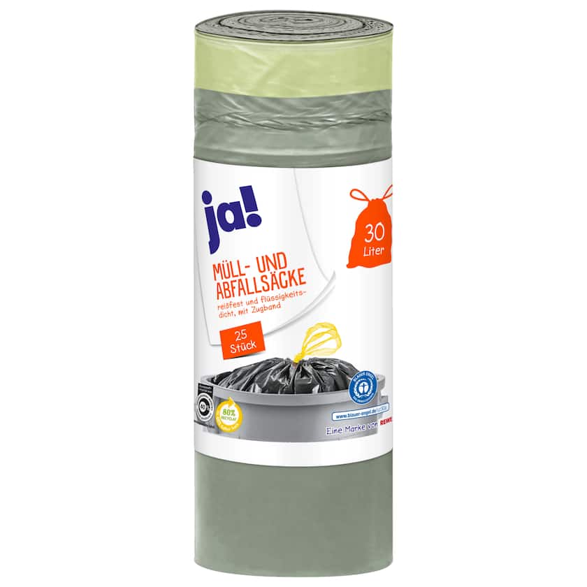 ja! Müllsäcke 30l mit Zugband 25 Stück