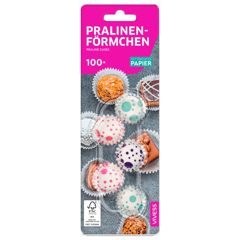 Vivess Pralinenförmchen 100 Stück