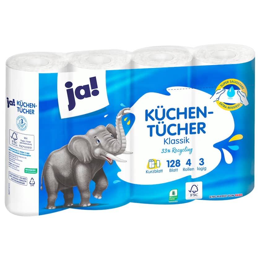 ja! Küchentücher 4x128 Blatt