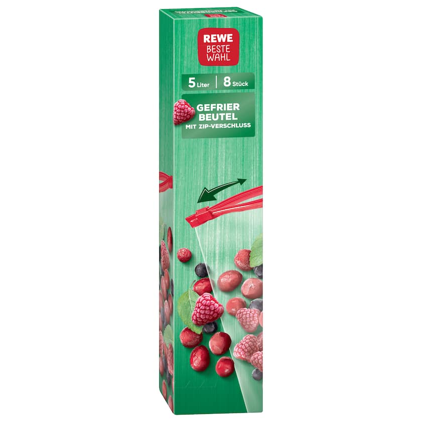 Gefrierbeutel mit Zip-Verschluss 5l, 8 Stück