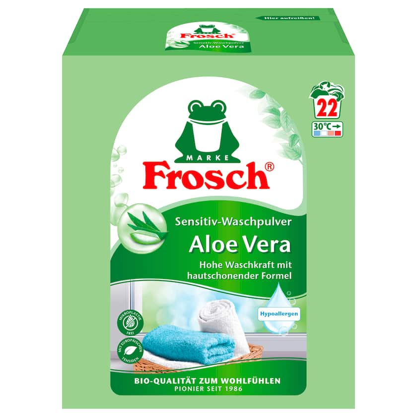 Frosch Waschpulver Sensitiv Aloe Vera 1450g 22WL
