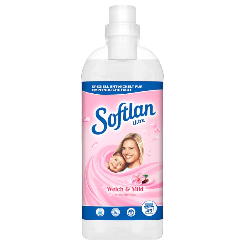 Softlan Ultra Weich & Mild mit Mandelmilch 1l, 45WL