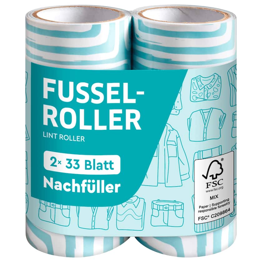 Fusselroller Nachfüller 33 Blatt 2 Stück