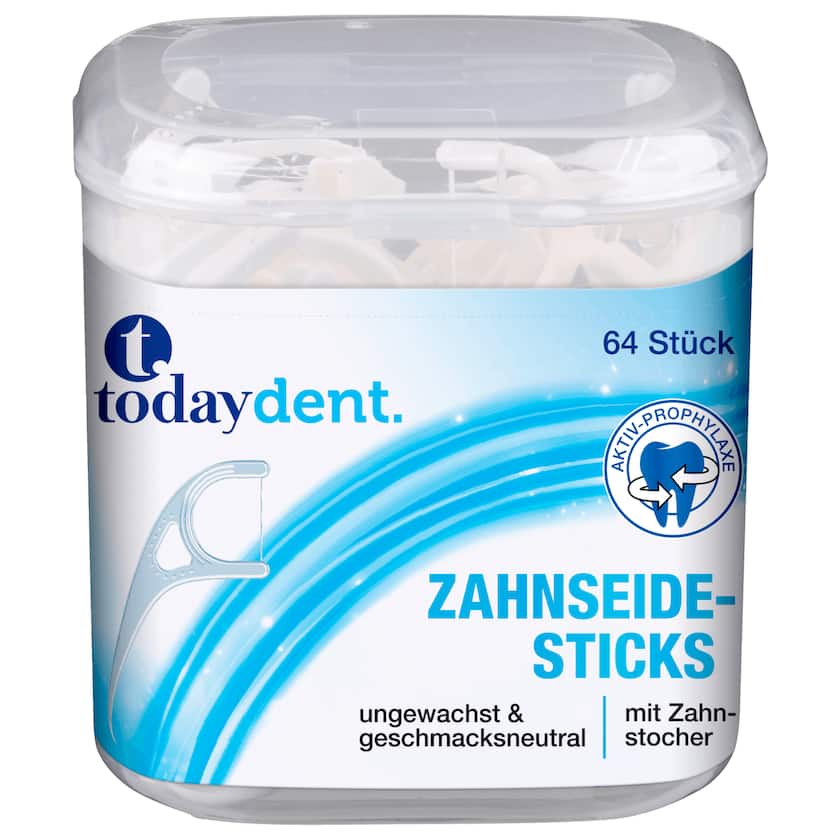 today dent Zahnseidesticks mit Zahnstocher 64 Stück