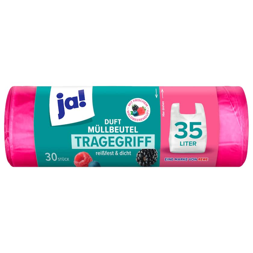 ja! Duft-Müllbeutel mit Tragegriff 35l 30 Stück