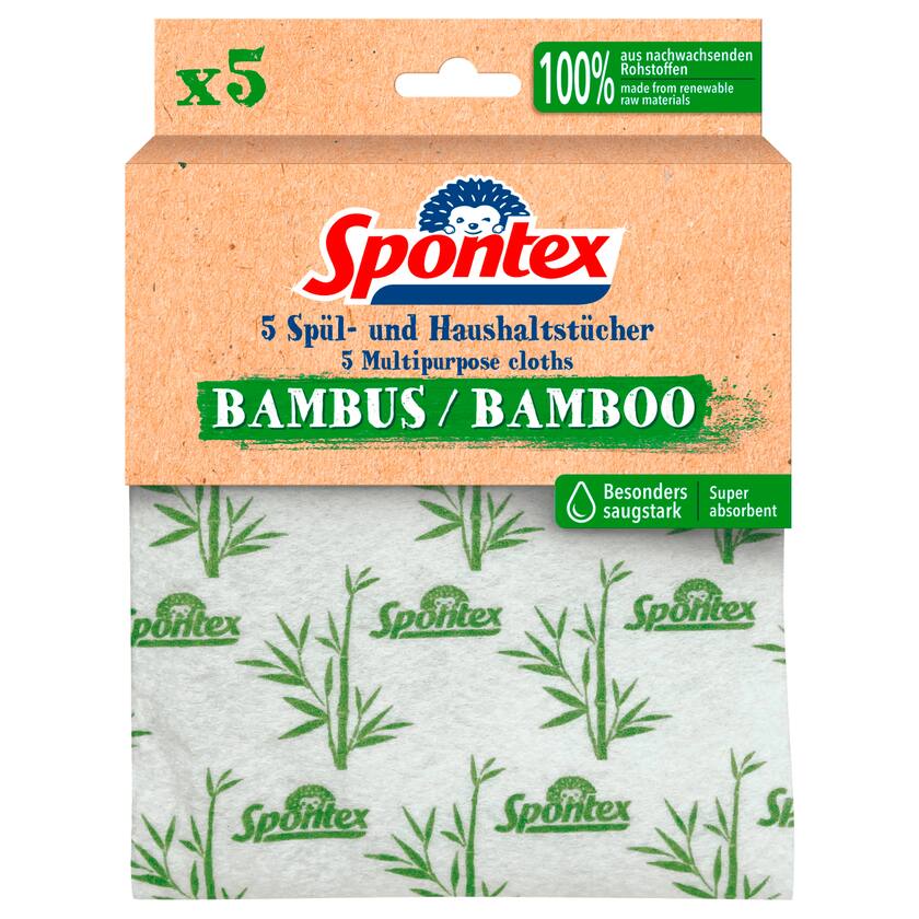 Spontex Spültuch Bambus 5 Stück