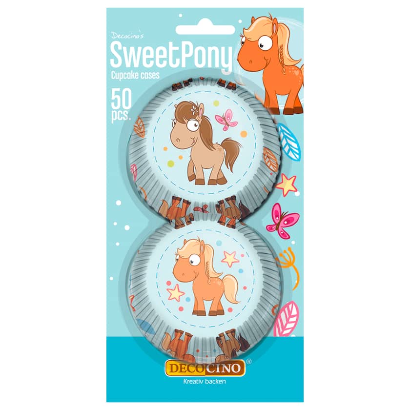 Decocino Muffinförmchen Sweet Pony 50 Stück