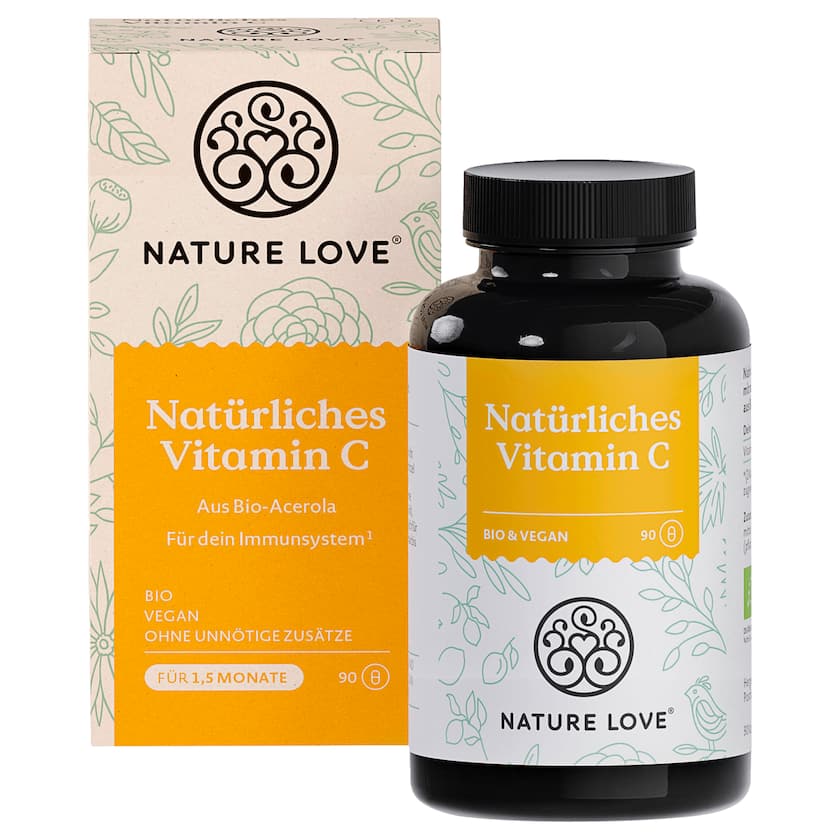 Nature Love Bio Natürliches Vitamin C Vegan 90 Kapseln