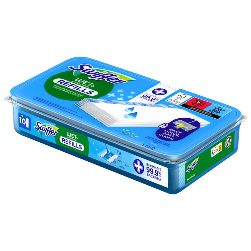 Swiffer Feuchte Bodentücher Antibakteriell Nachfüller 10 Stück