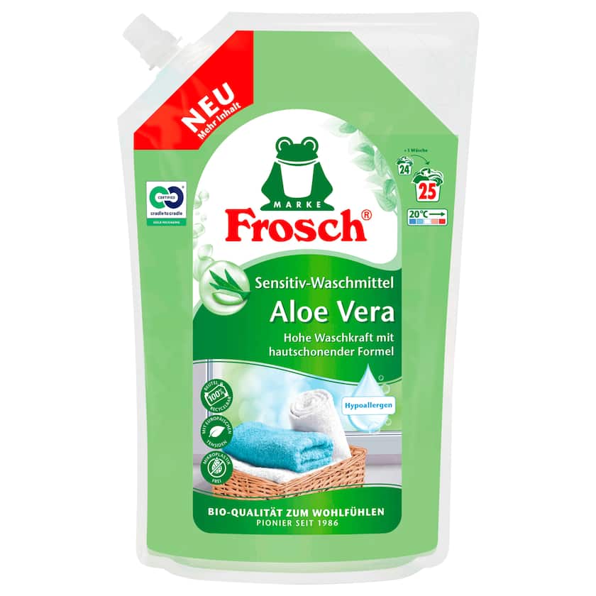 Frosch Sensitiv-Waschmittel Flüssig Aloe Vera 1,5l 25WL