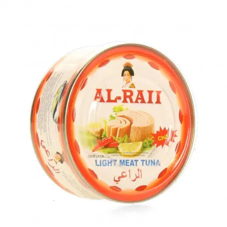 تونا قطع حار الراعي 160غرام - Yahalla ياهلا ALRAII Dieses Produkt kann Spuren von anderen Fischen oder Soja enthalten. Bei bestehenden Allergien vorsichtig verwenden. Kühl und trocken lagern und vor dem angegebenen Datum verbrauchen.