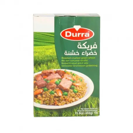 فريكة خشنة درة 450غرام - Yahalla ياهلا Durra Vor Feuchtigkeit und Sonnenlicht schützen und kühl sowie trocken lagern. Kann Spuren von Nüssen, Gluten oder Soja enthalten. Vor dem Verzehr gut prüfen.