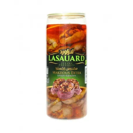 مكدوس باذنجان إكسترا لازاورد 1300 غرام - Yahalla ياهلا Yahalla Dieses Produkt kann Spuren von Olivenöl, Nüssen oder Pfeffer enthalten. Personen mit Allergien gegen diese Zutaten sollten vorsichtig sein. Kühl und trocken lagern und vor dem angegebenen Datum verbrauchen.