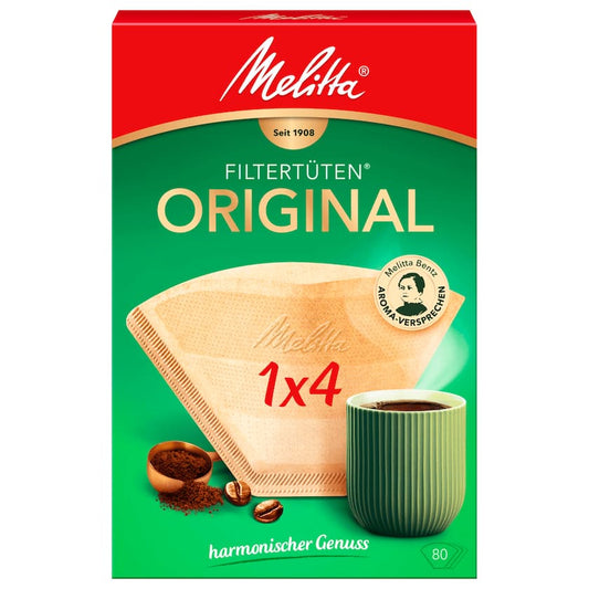 Melitta Filtertüten 1x4 naturbraun Aroma 80 Stück