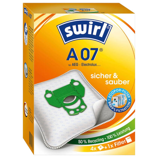 Swirl Staubsaugerbeutel A 07 MicroPor Plus 4 Stück