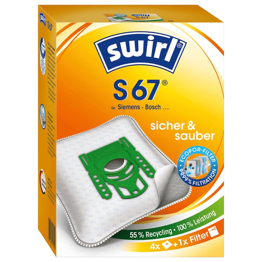 Swirl Staubsaugerbeutel S 67 MicroPor Plus 4 Stück