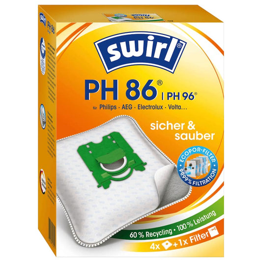 Swirl Staubsaugerbeutel PH 86 MicroPor Plus 4 Stück