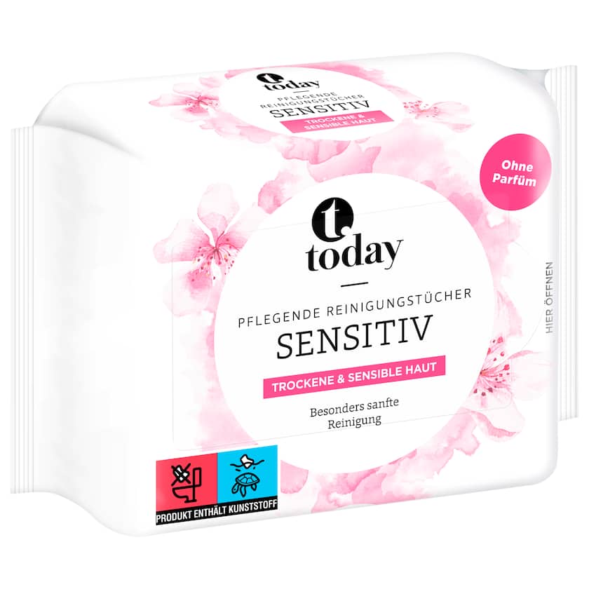 Today Pflegende Reinigungstücher sensitiv 25 Tücher