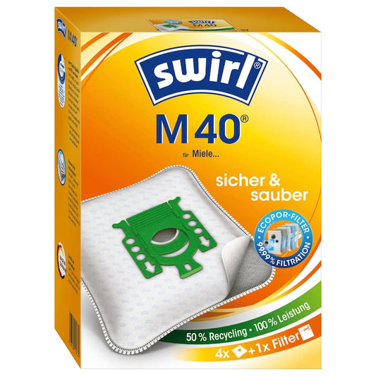 Swirl Staubsaugerbeutel M 40 MicroPor Plus 4 Stück
