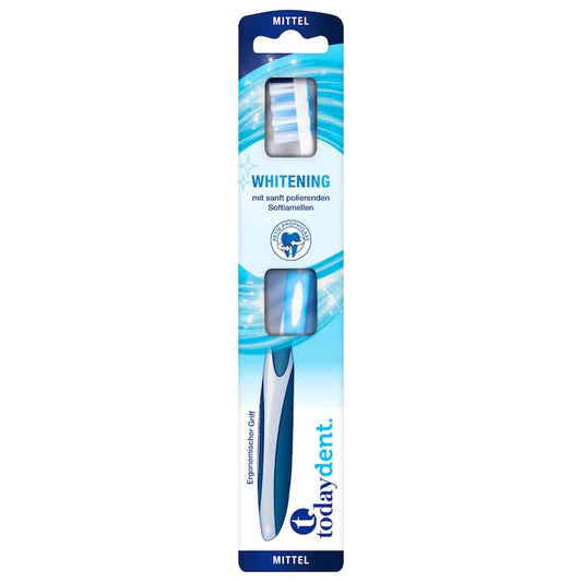 Today dent Zahnbürste Whitening medium mit Zungenreiniger 1 Stück