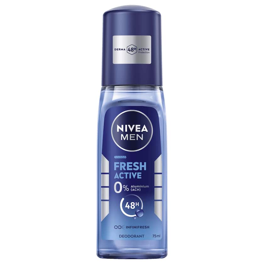 NIVEA Men Deo-Zerstäuber Fresh Active ohne Aluminium 75ml