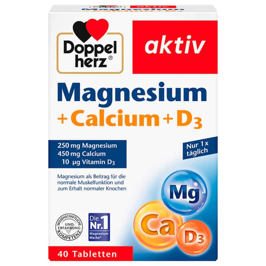 Doppelherz Magnesium + Calcium + D3 40 Stück