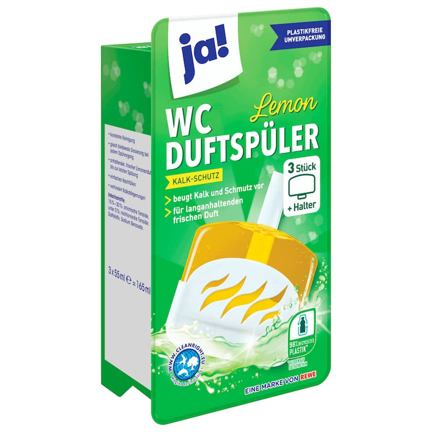 ja! WC-Duftstein Limonenfrische 3x55ml