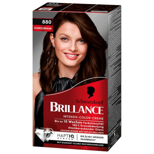 Schwarzkopf Brillance Dunkelbraun Coloration 880