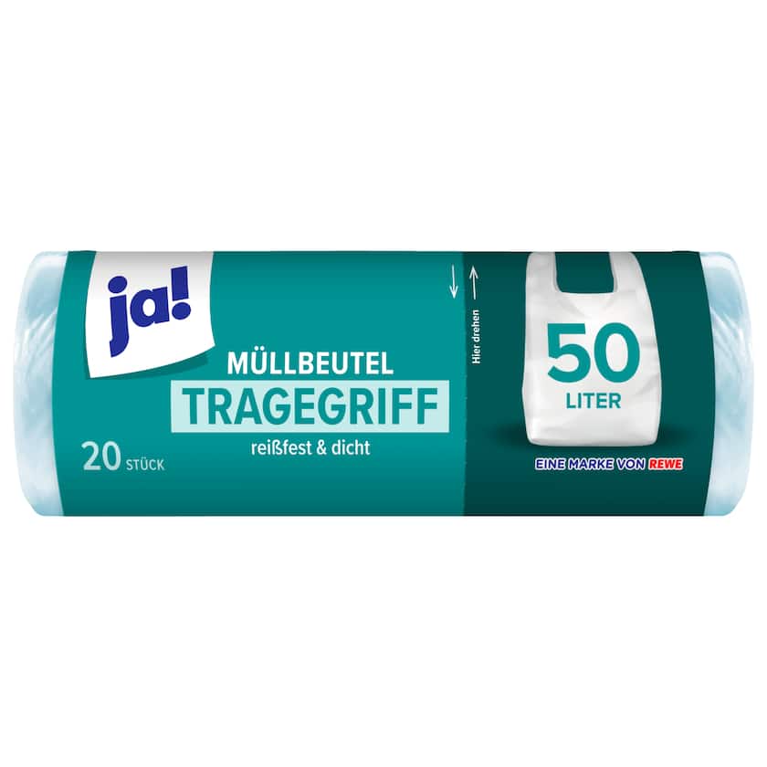 ja! Müllbeutel mit Tragegriff 50l 20 Stück