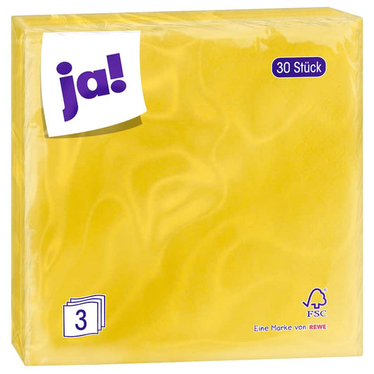 ja! Servietten gelb 30 Stück