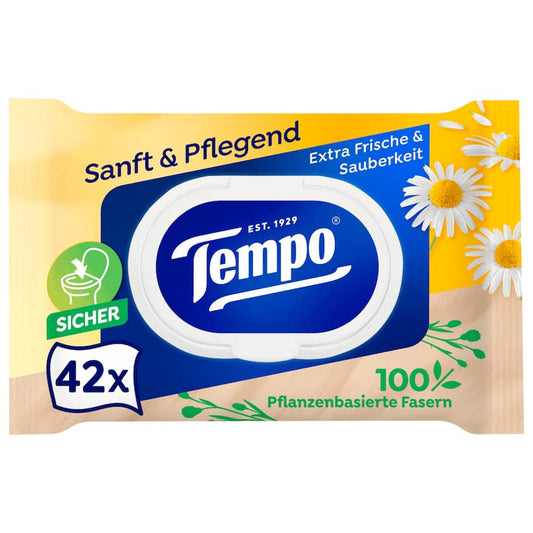 Tempo feuchte Toilettentücher sanft & pflegend 42 Tücher