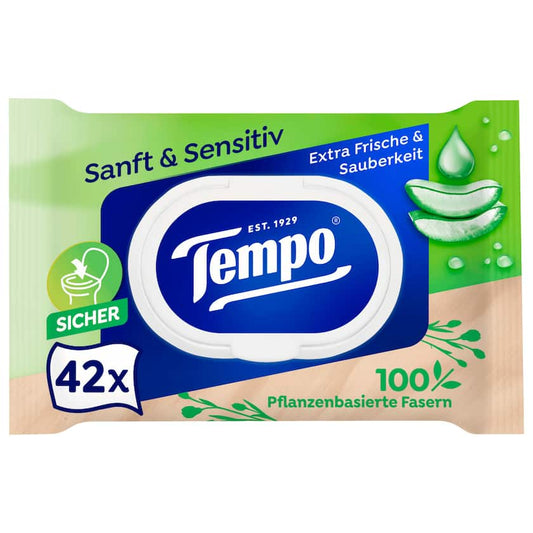 Tempo feuchte Toilettentücher sanft & sensitiv 42 Tücher