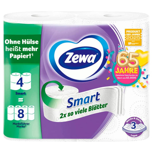 Zewa Smart Toilettenpapier ohne Hülse 4x300 Blatt