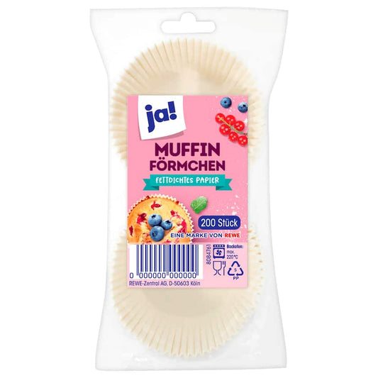 ja! Muffinförmchen 200 Stück weiß