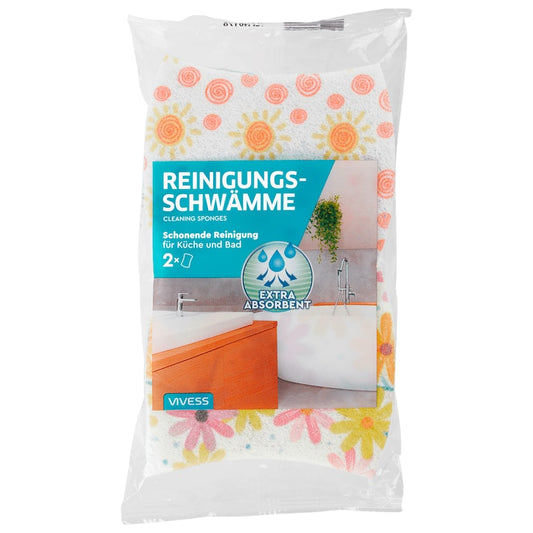Vivess Reinigungsschwämme für Küche und Bad 2 Stück