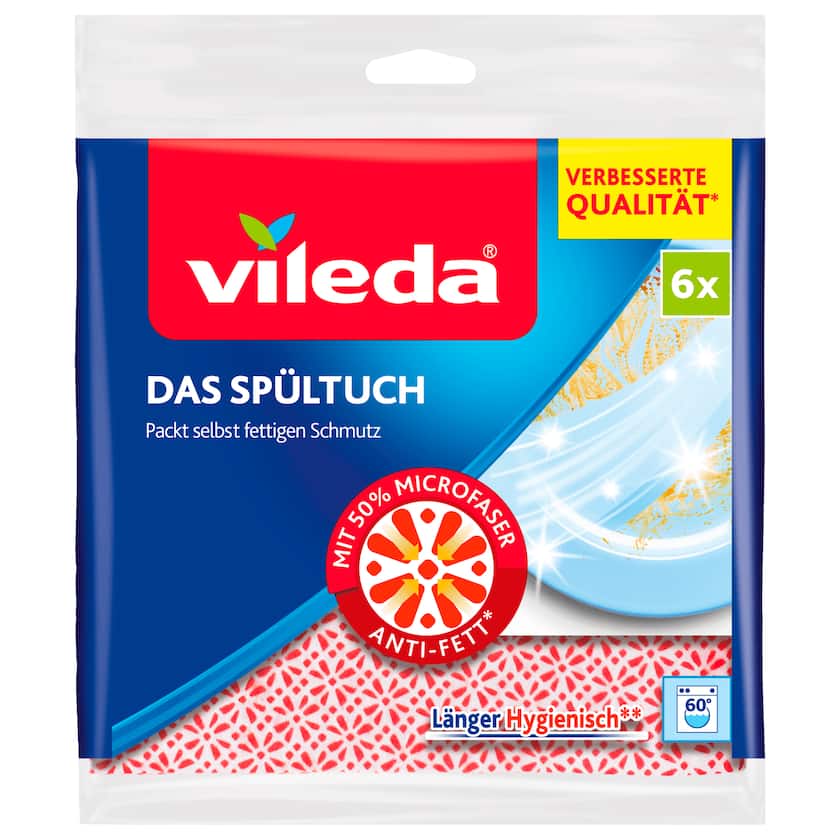 Vileda Spültuch mit 30% Microfaser 6 Stück