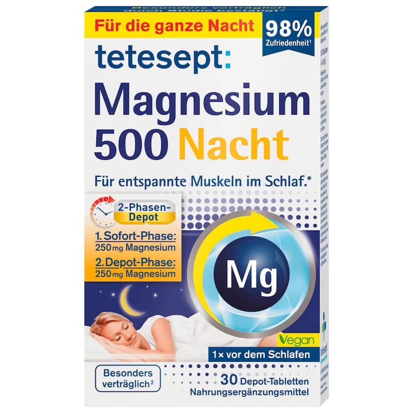 أقراص تيتيسيبت ديبوت ماغنيسيوم ٥٠٠ نايت ٣٠ قرصًا