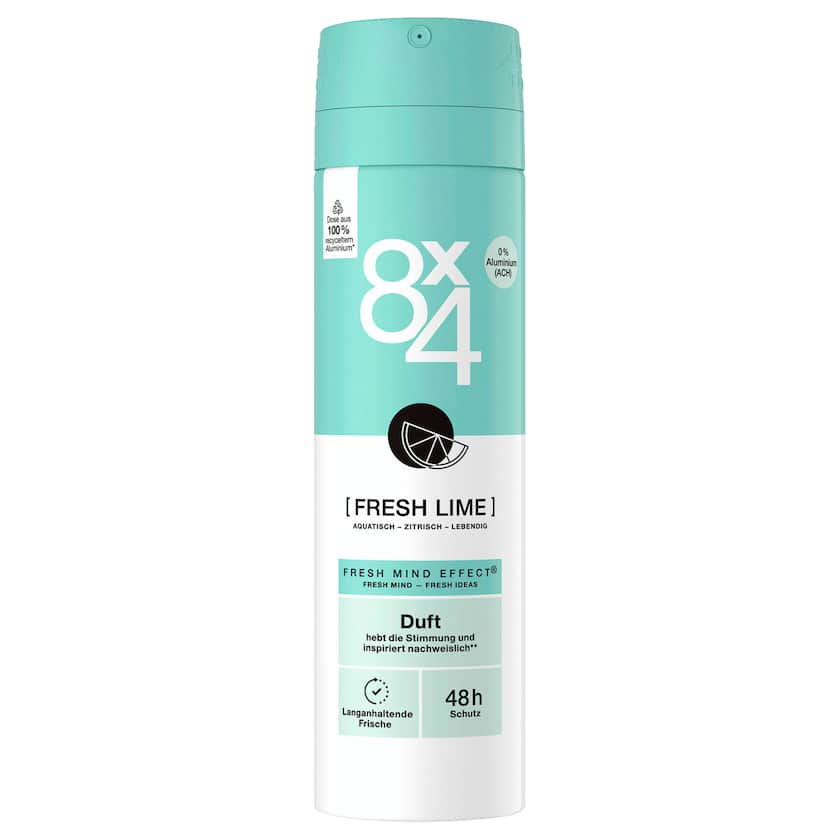 8x4 Deospray N°7 Fresh Lime 150ml