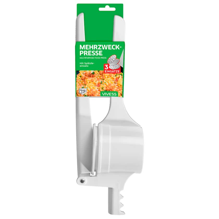Vivess Mehrzweckpresse mit 3 Einsätzen