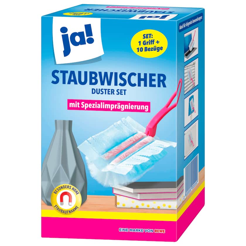 ja! Staubwischer Set 1 Griff + 10 Bezüge 1 Stück