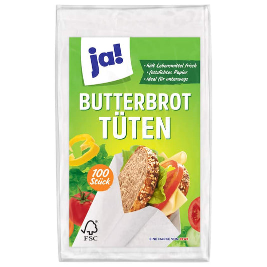 ja! Butterbrot Tüten 100 Stück