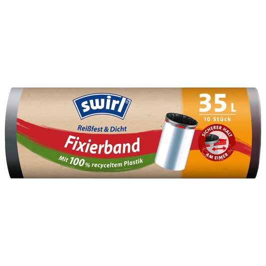 Swirl Müllbeutel mit Fixierband 35l, 10 Stück