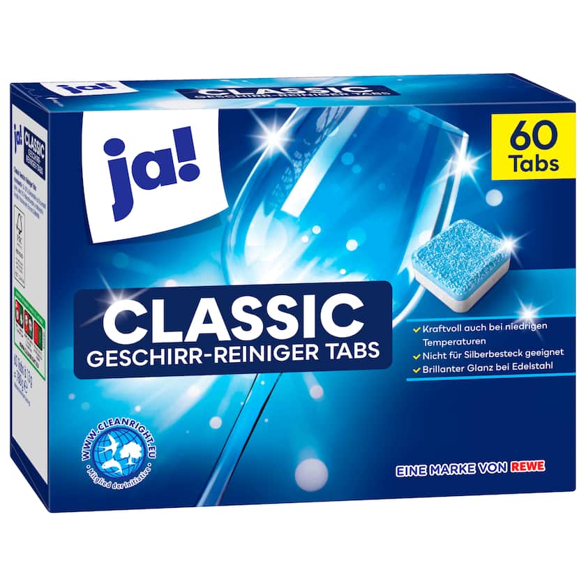 ja! Geschirr-Reiniger Classic 60 Tabs 780g