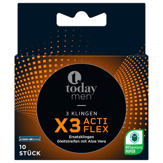 today men Rasierklingen X3 Actiflex 10 Stück