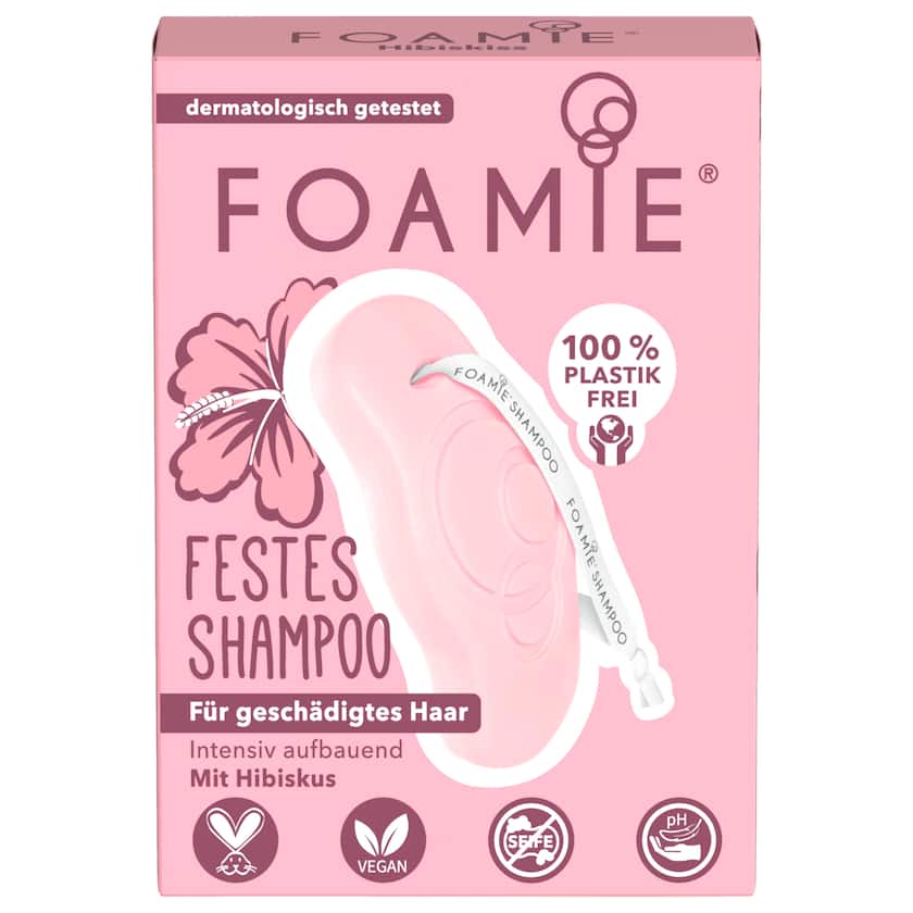 Foamie festes Shampoo geschädigtes Haar Hibiskus 80g